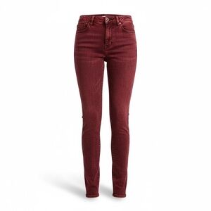 TOPSHOP JAIME- high waist Red Acid Wash Skinny jeans
